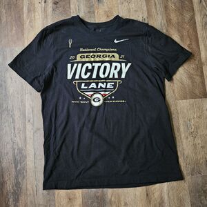 Georgia Bulldogs The Nike Tee Playoff 2021 National Champions T-Shirt Size M EUC